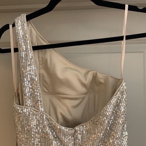 Neiman Marcus sequined dress. Size 4. Side slit. Amazing quality. - Picture 3 of 9